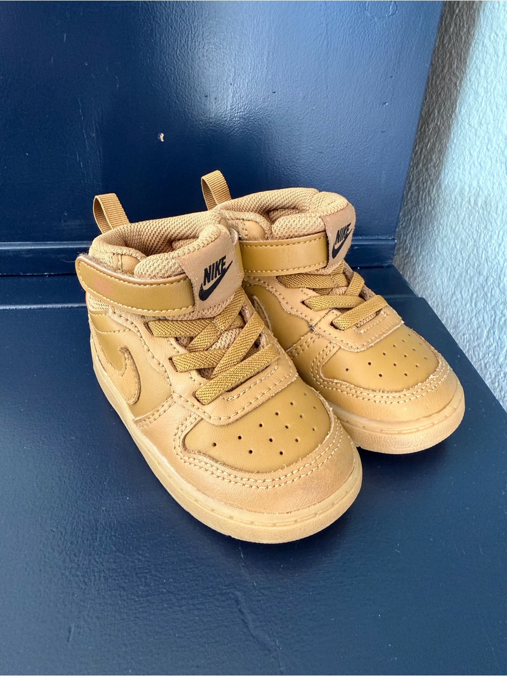 Nike Air Force One Toddlers Tan High-Top Sneakers